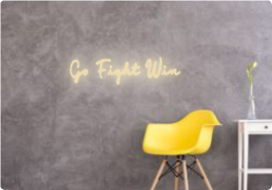 Custom text: Go Fight Win